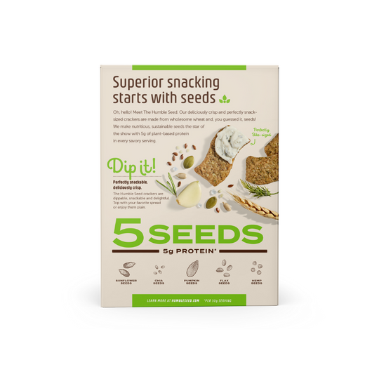 Garlic Herb Whole Wheat Protein Crackers